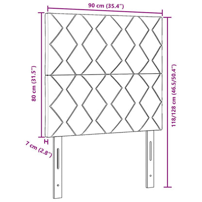 Stofseng Gavl Geometrisk Med Hovedgærde Lysegrå 90 Cm Stof - Billede 9