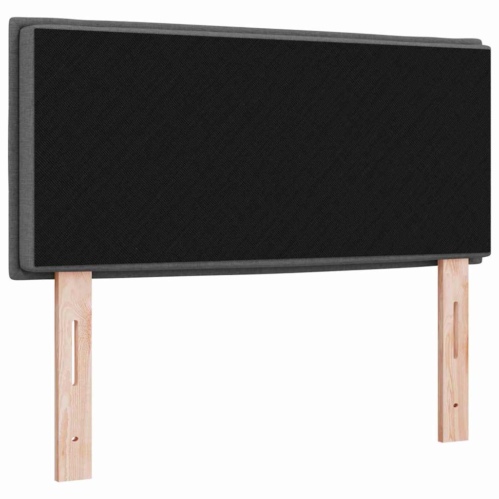 Led Sengegavl Med Led -strimmellys Mørkegrå 80 Cm Stof - Billede 8