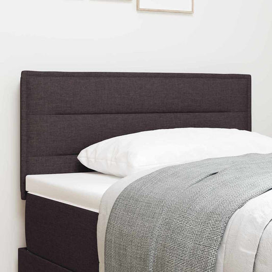 Led Sengegavl Med Led -strimmellys Mørkebrun 80 Cm Stof - Hovedbillede