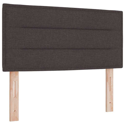 Led Sengegavl Med Led -strimmellys Mørkebrun 80 Cm Stof - Billede 2