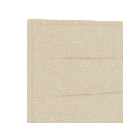 Led Sengegavl Med Led -strimmellys Vægmonteret Creme 90 Cm Stof - Billede 9