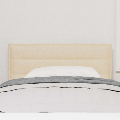 Led Sengegavl Med Led -strimmellys Vægmonteret Creme 90 Cm Stof - Billede 4