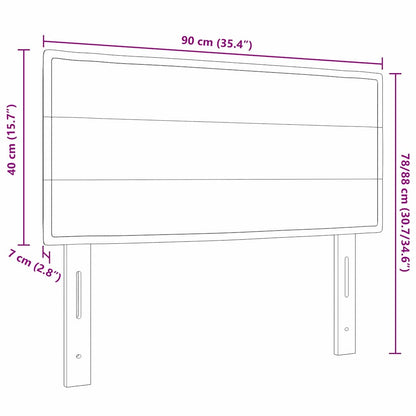 Led Sengegavl Med Led -strimmellys Vægmonteret Creme 90 Cm Stof - Billede 11
