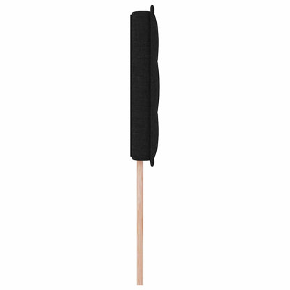 Led Sengegavl Med Led -strimmellys Vægmonteret Sort 100 Cm Stof - Billede 7