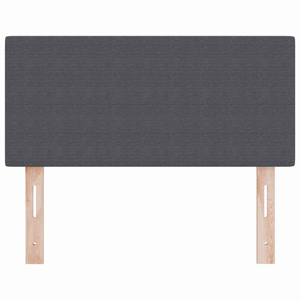 Led Sengegavl Med Led -strimmellys Mørkegrå 100 Cm Stof - Billede 6