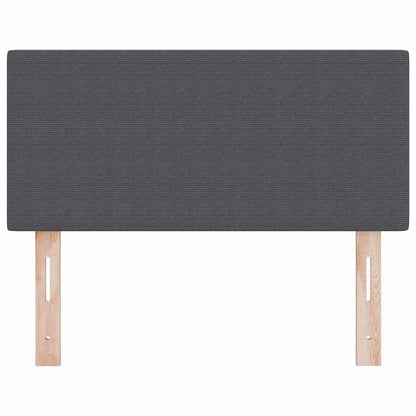 Led Sengegavl Med Led -strimmellys Mørkegrå 100 Cm Stof - Billede 6