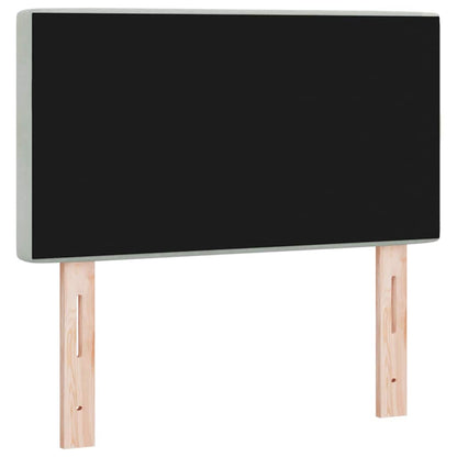 Led Sengegavl Med Led -strimmellys Argyle Lysegrå 80 Cm Fløjl - Billede 8