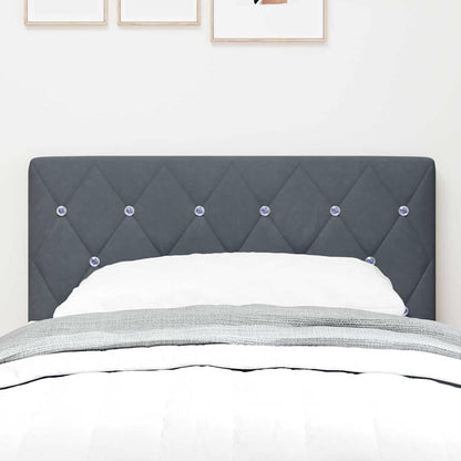 Led Sengegavl Med Led -strimmellys Argyle Mørkegrå 80 Cm Fløjl - Billede 4