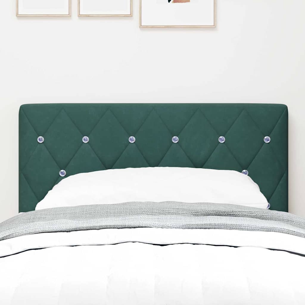 Led Sengegavl Med Led -strimmellys Argyle Mørkegrøn 80 Cm Fløjl - Billede 4