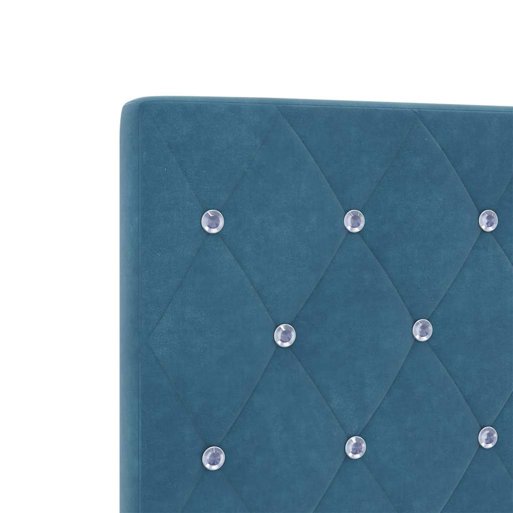 Led Sengegavl Med Led -strimmellys Argyle Mørkeblå 90 Cm Fløjl - Billede 8