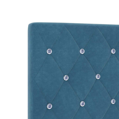 Led Sengegavl Med Led -strimmellys Argyle Mørkeblå 90 Cm Fløjl - Billede 8