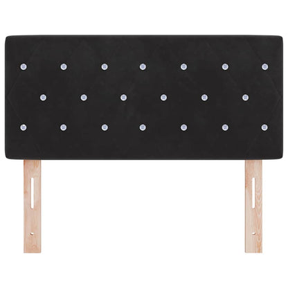 Led Sengegavl Med Led -strimmellys Argyle Sort 100 Cm Fløjl - Billede 5