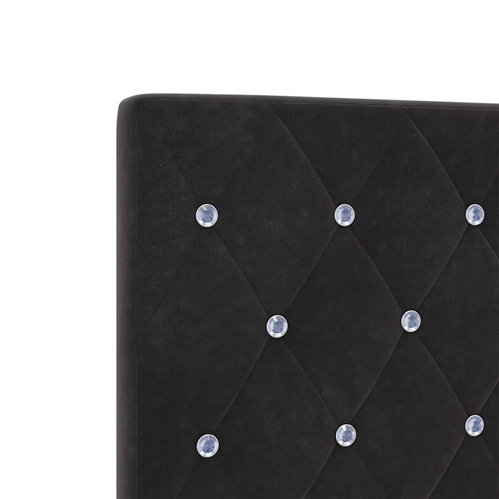 Led Sengegavl Med Led -strimmellys Argyle Sort 144 Cm Fløjl - Billede 8