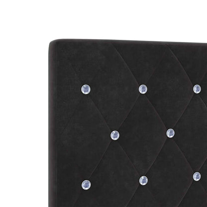 Led Sengegavl Med Led -strimmellys Argyle Sort 144 Cm Fløjl - Billede 8