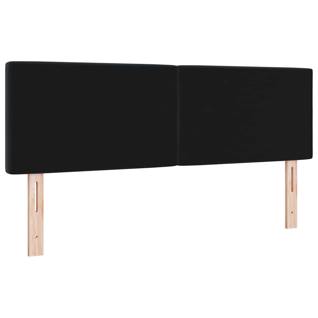 Led Sengegavl Med Led -strimmellys Argyle Sort 144 Cm Fløjl - Billede 7