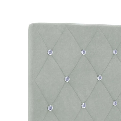 Led Sengegavl Med Led -strimmellys Argyle Lysegrå 80 Cm Fløjl - Billede 8