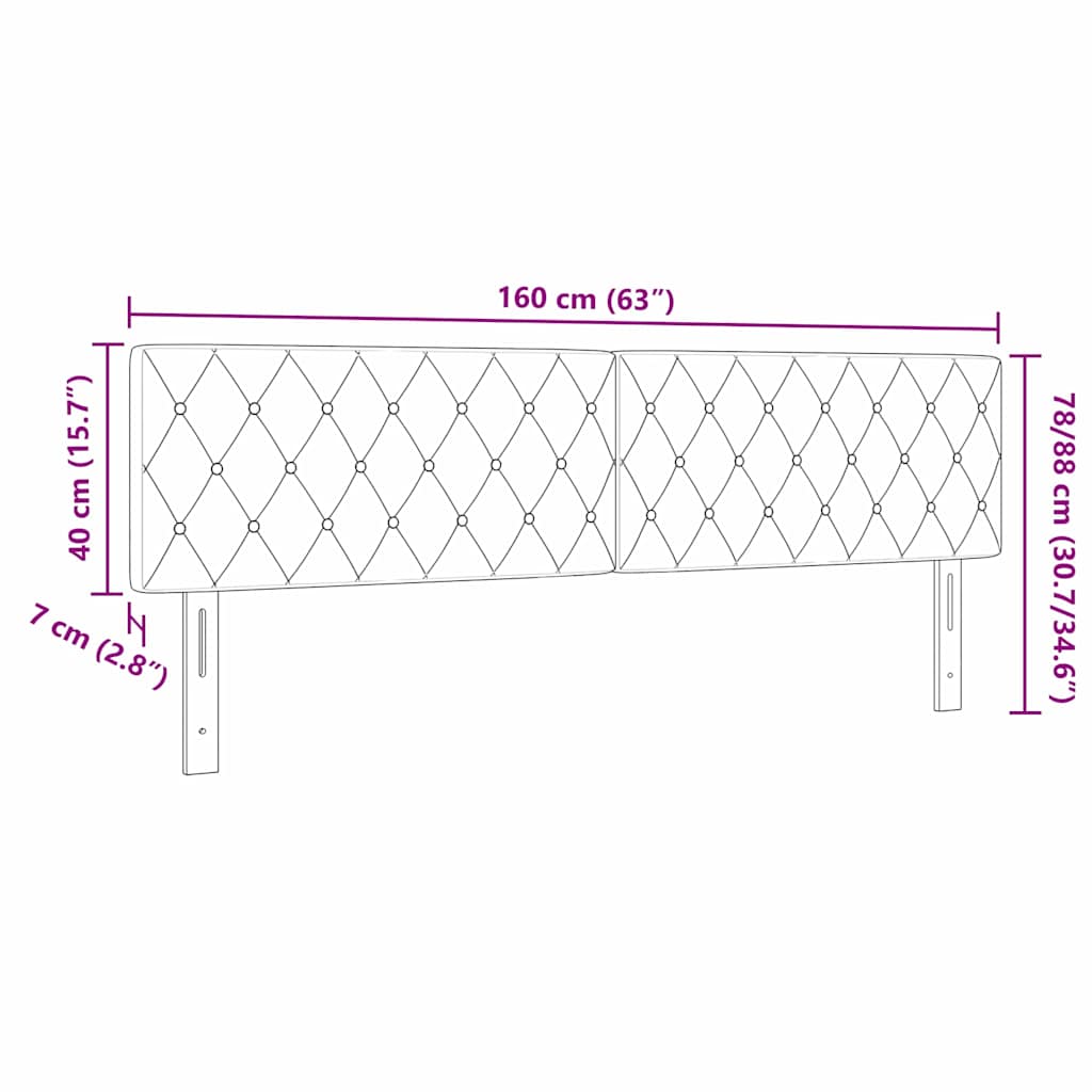 Led Sengegavl Med Led -strimmellys Argyle Lysegrå 80 Cm Fløjl - Billede 9