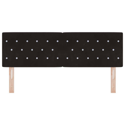 Led Sengegavl Med Led -strimmellys Argyle Sort 80 Cm Fløjl - Billede 5