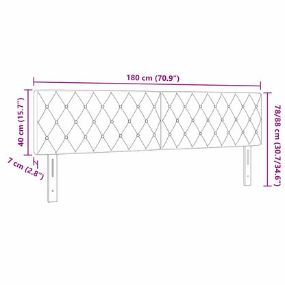 Led Sengegavl Med Led -strimmellys Argyle Lysegrå 90 Cm Fløjl - Billede 11