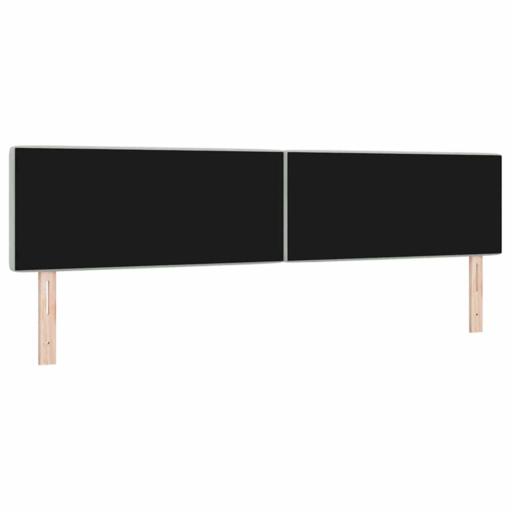 Led Sengegavl Med Led -strimmellys Argyle Lysegrå 100 Cm Fløjl - Billede 7