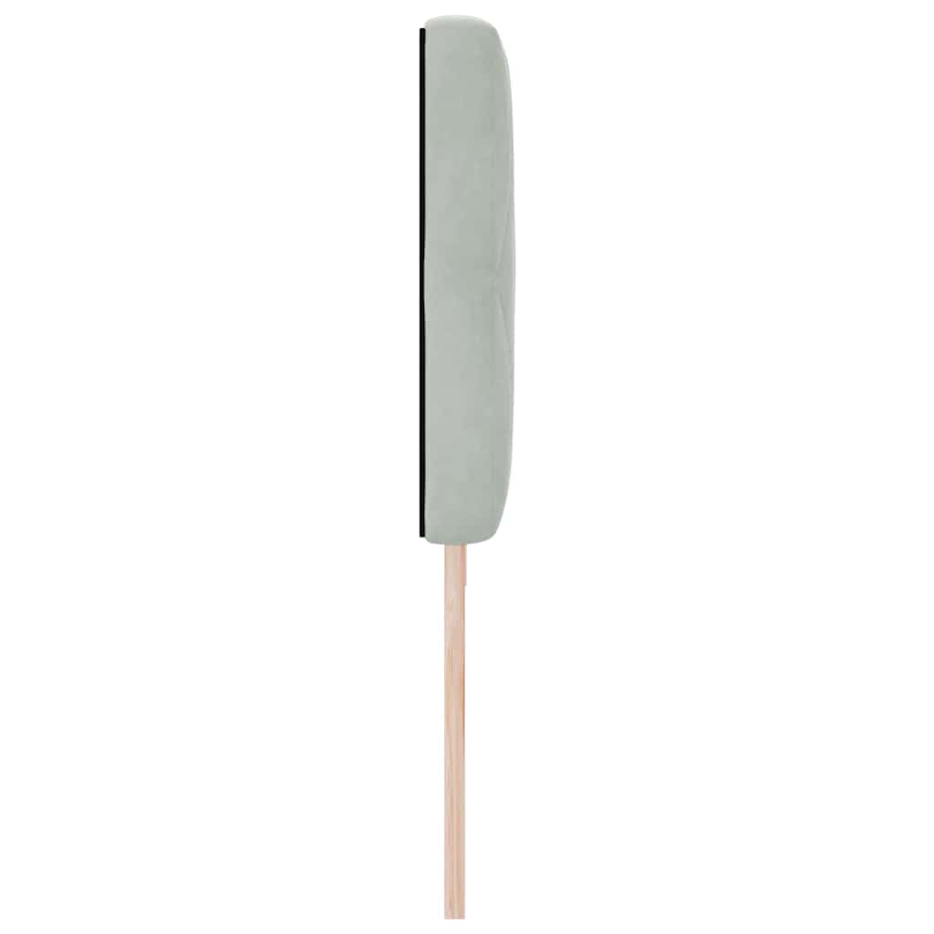 Led Sengegavl Med Led -strimmellys Argyle Lysegrå 100 Cm Fløjl - Billede 6