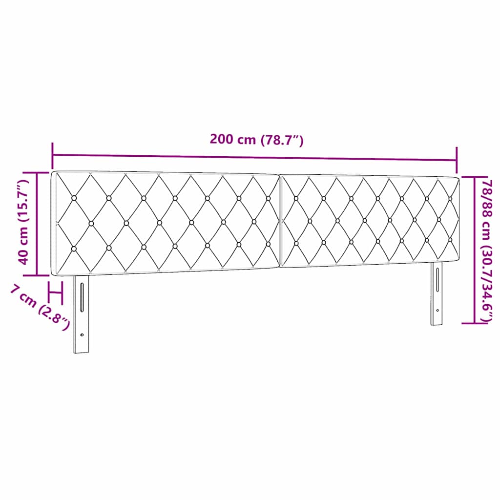 Led Sengegavl Med Led -strimmellys Argyle Lysegrå 100 Cm Fløjl - Billede 9