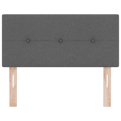 Led Sengegavl Med Led -strimmellys Mørkegrå 80 Cm Stof - Billede 6