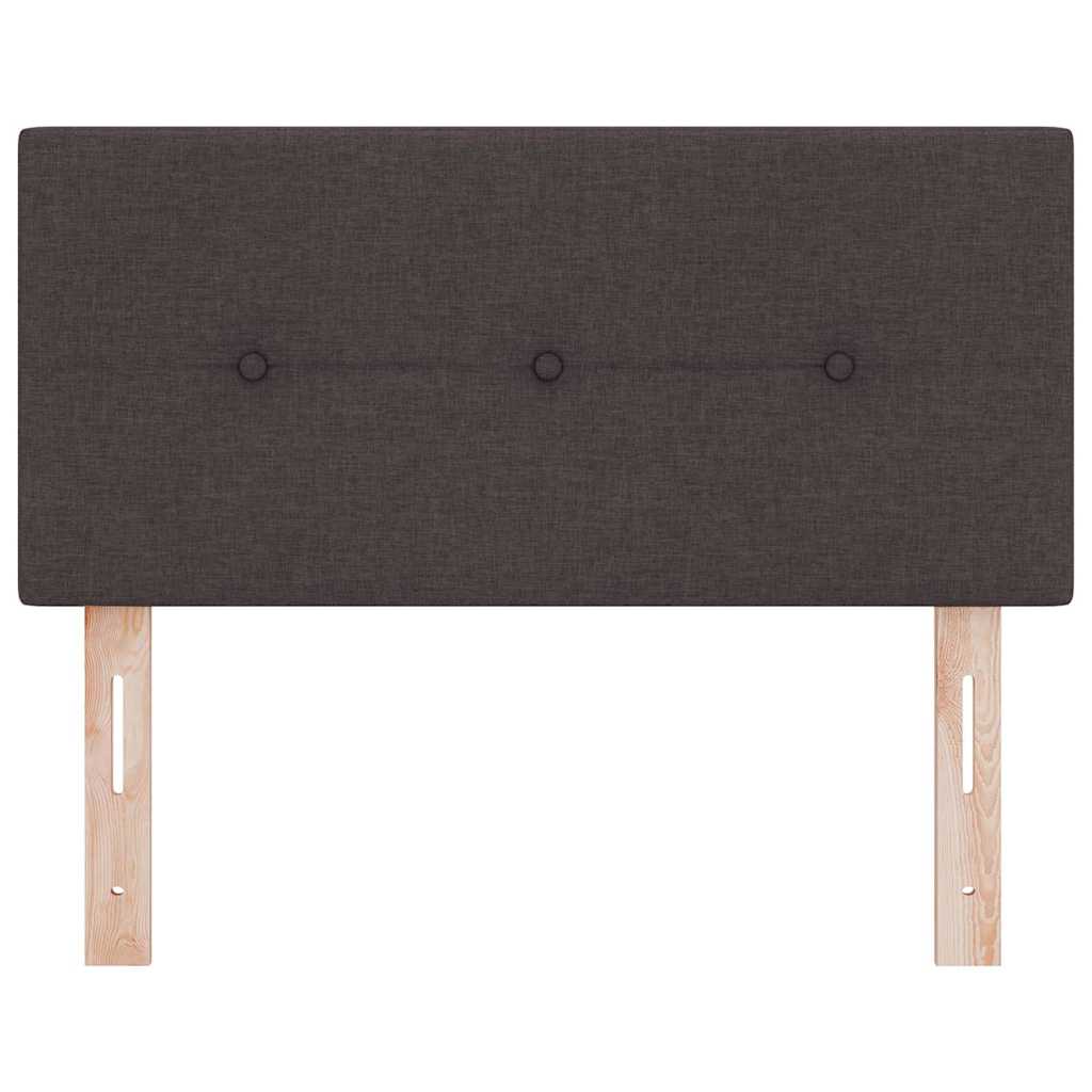 Led Sengegavl Med Led -strimmellys Mørkebrun 80 Cm Stof - Billede 6