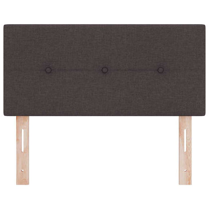 Led Sengegavl Med Led -strimmellys Mørkebrun 80 Cm Stof - Billede 6