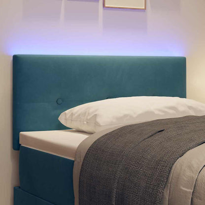 Hovedgærde Med Led -strimmellys Med Hovedgærde Blå 80 Cm Fløjl - Billede 4