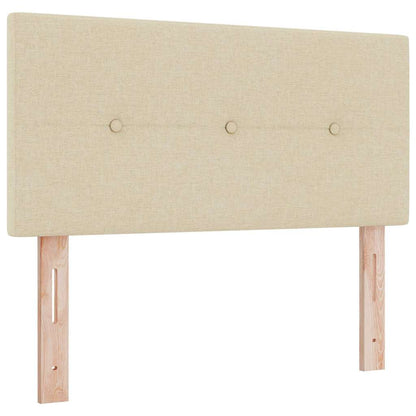 Led Sengegavl Med Led -strimmellys Creme 90 Cm Stof - Billede 2