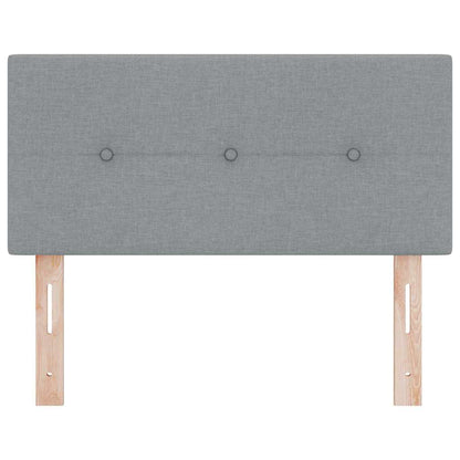 Led Sengegavl Med Led -strimmellys Manuel Lysegrå 100 Cm Stof - Billede 5