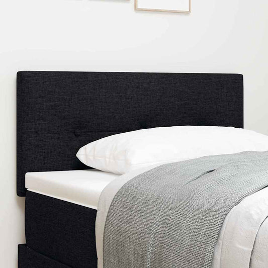 Led Sengegavl Med Led -strimmellys Manuel Sort 100 Cm Stof - Hovedbillede