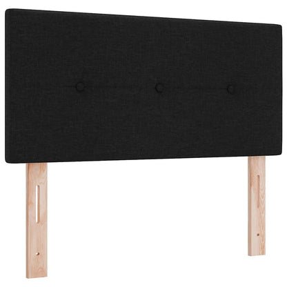 Led Sengegavl Med Led -strimmellys Manuel Sort 100 Cm Stof - Billede 2