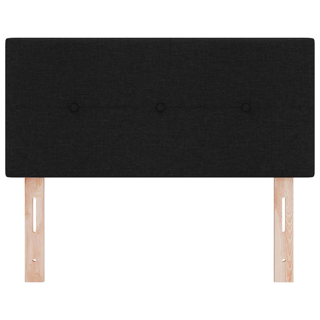 Led Sengegavl Med Led -strimmellys Manuel Sort 100 Cm Stof - Billede 5