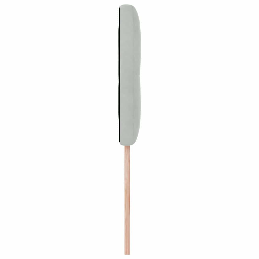 Hovedgærde Med Led -strimmellys Lysegrå 100 Cm Fløjl - Billede 6
