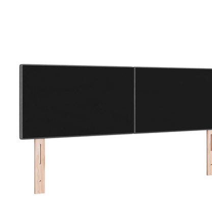 Led Sengegavl Med Led -strimmellys Mørkegrå 160 Cm Stof - Billede 8