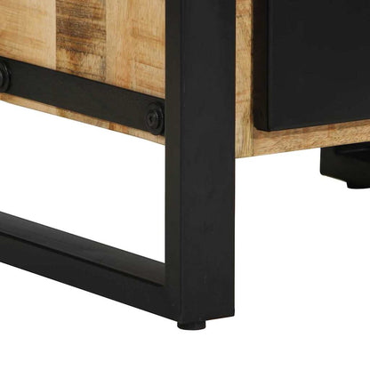 Badeværelsesmøbel Sæt 2 Pcs Brun 55 X 35 X 60 Cm Rå Mango Træ - Billede 12