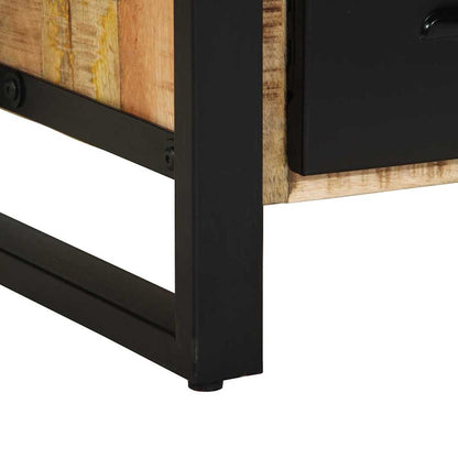 Badeværelsesmøbel Sæt 2 Pcs Brun 55 X 35 X 60 Cm Rå Mango Træ - Billede 12