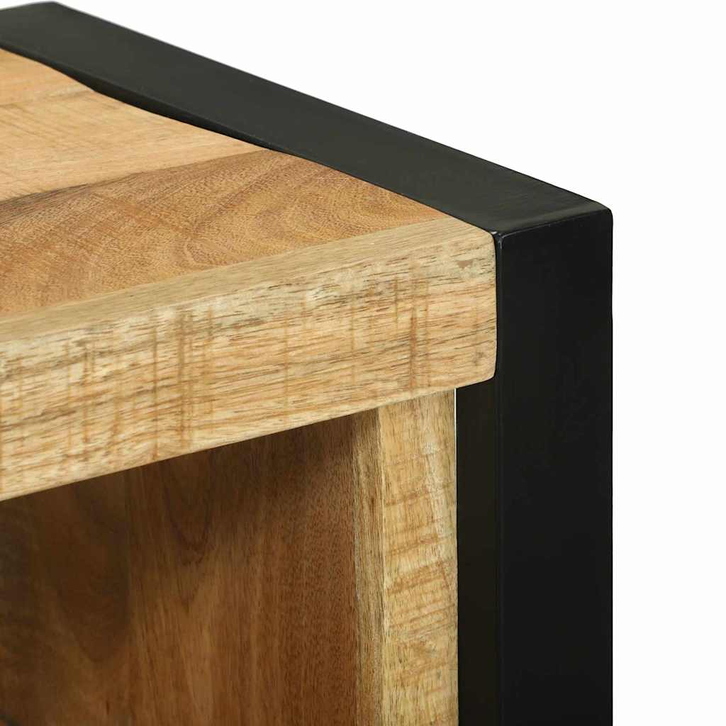 Badeværelsesmøbel Sæt Vægmonteret 4 Pcs Brun Massivt Mangotræ - Billede 11