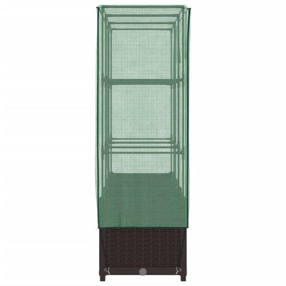 Højbed Med Drivhusovertræk Rattan-Look