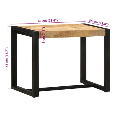 Bænk 60X35X45 Cm Massivt Ru