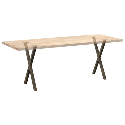 Spisebordsben X-formet 2 Stk. Naturstål 57 X (72-73) Cm Stål - Billede 8