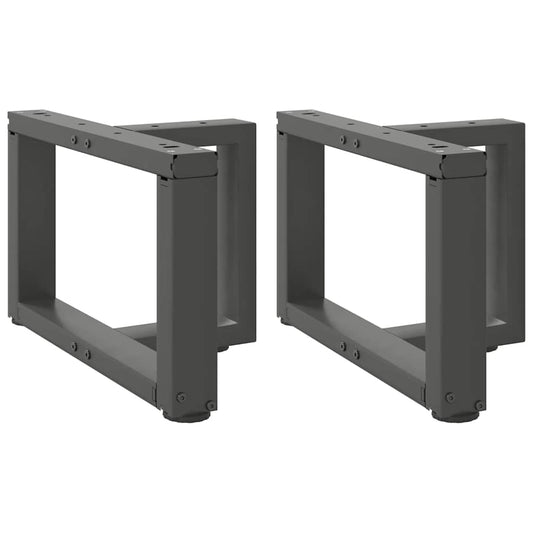 Sofabordben T-Formet 2 Stk Stål Antracitgrå