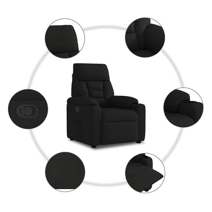 Massagestol Stof Sort