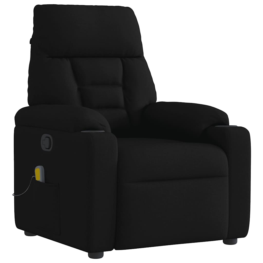 Massagestol Stof Sort