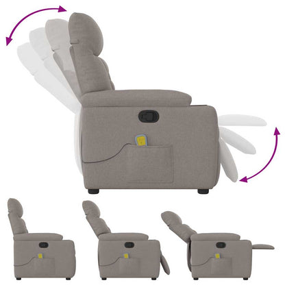 Massagestol Stof Gråbrun