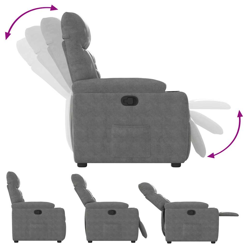 Massagestol Mikrofiberstof Mørkegrå