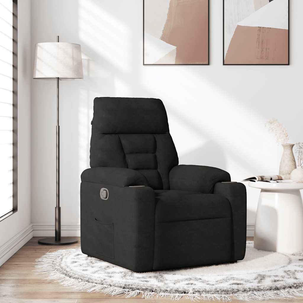 Lænestol Mikrofiberstof Sort
