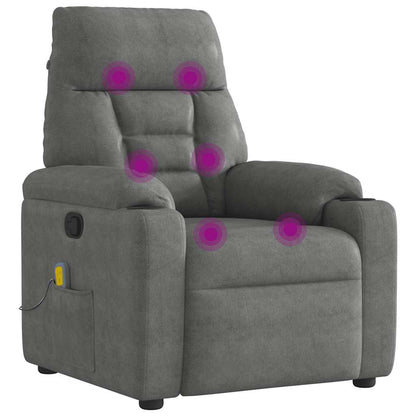 Massagestol Mikrofiberstof Mørkegrå
